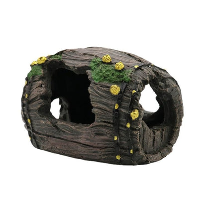 Aquarium Barrel Decoration, Fish Tank Landscape, Fish and Shrimp Hiding cave, Aquarium Accessories, 5.11 x 3.54 x 3.14 inches