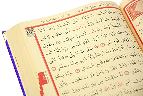 ihvan online Luxury Islamic Prayer Velvet Covered Gift Box, Deluxe 4 Piece Set with Elegant Velvet Covered Quran & Prayer Beads Tesbih & Prayer Rug, Ramadan & Eid Gift, Purple - color: Purple