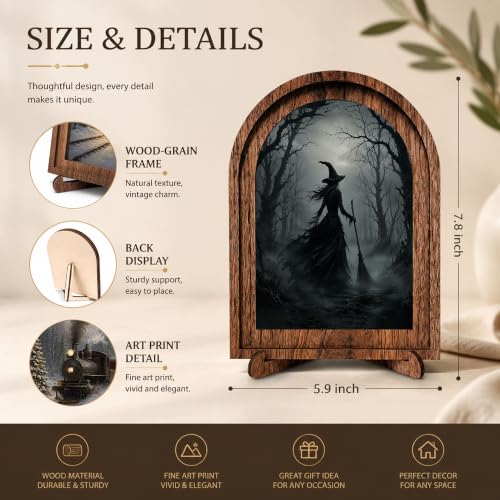 Witch Forest Halloween Arched Table Sign - color: Dark Forest Witch