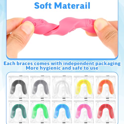 Frienda 50 Pcs Football Mouth Guards Bulk Youth Football Mouthpiece Sports Athletic Mouthguard Teeth Guard for Hockey Karate Basketball Boxing Lacrosse Rugby - color: Fresh Colors
