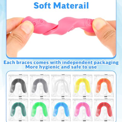 Frienda 50 Pcs Football Mouth Guards Bulk Youth Football Mouthpiece Sports Athletic Mouthguard Teeth Guard for Hockey Karate Basketball Boxing Lacrosse Rugby - color: Fresh Colors