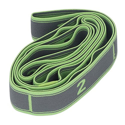 Topyond Numbered Stretch Band Strap - Elastic Stretching Strap for Exercise, Fitness, and Workout - Improve Flexibility and Mobility