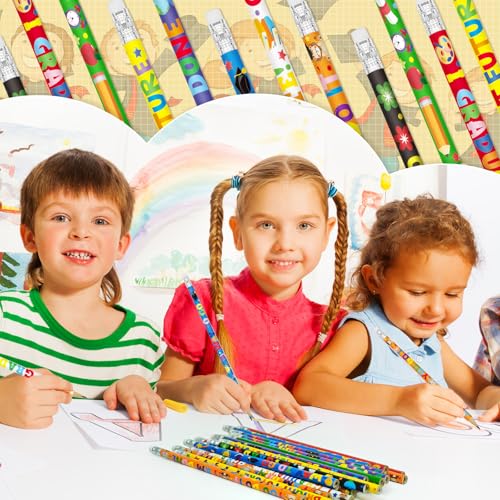 Cinrobiye 100 PCS End of the School Year Gifts for Students Graduation Pencils Pre K Preschool Kindergarten Wood Pencils Bulk Giveaways Prizes Gifts Supplies for Graduation Party - style: Grad100