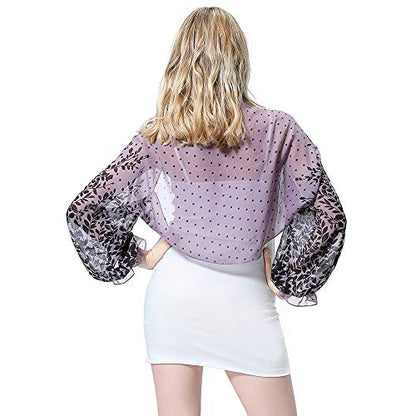 Sunscreen Long sleeves shawl UV Protection Sleeves Shawl Arm Sleeves for Women Golfing Riding Outdoor Activities - color: B-light Purple