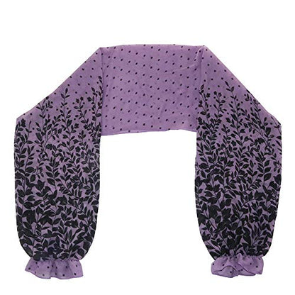 Sunscreen Long sleeves shawl UV Protection Sleeves Shawl Arm Sleeves for Women Golfing Riding Outdoor Activities - color: B-light Purple