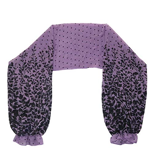 Sunscreen Long sleeves shawl UV Protection Sleeves Shawl Arm Sleeves for Women Golfing Riding Outdoor Activities - color: B-light Purple