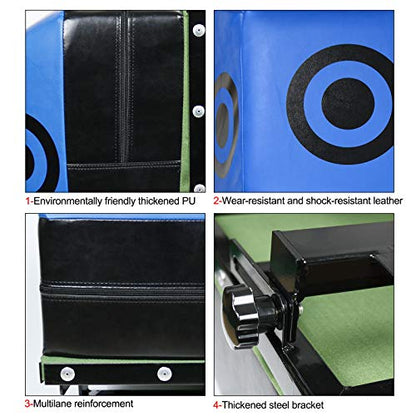 INNOLIFE Wall Mount Uppercut Heavy Bag- Black&Blue | Boxing MMA Training Punching Target (27.5x15.8x11.8 inches)