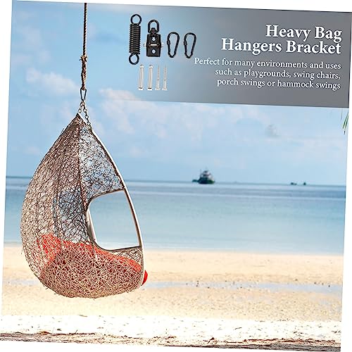 Kisangel 1set Heavy Bag Hanger Bracket Set Stainless Steel Sandbag Suspension Hooks for Use Easy to Install Versatile for Hammocks Boxing Equipment