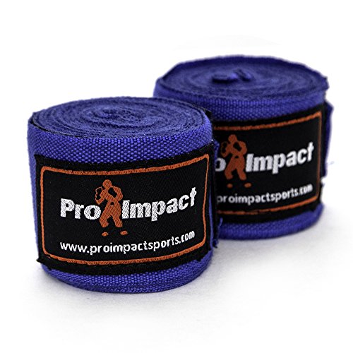 180 Inch Mexican Style Boxing Hand Wraps – Stretchable Wrist & Knuckle Support for MMA, Muay Thai, Kickboxing, Heavy Bag & Combat Training – Men & Women - color: Blue