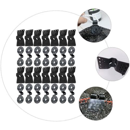 30Pcs Non Slip Mesh Buckle Net Clips for Garden Greenhouse Sunshade Clamp with Round and Square Clips Reusable Net Fixing for Backyard Shade Cloth and Plant Cover