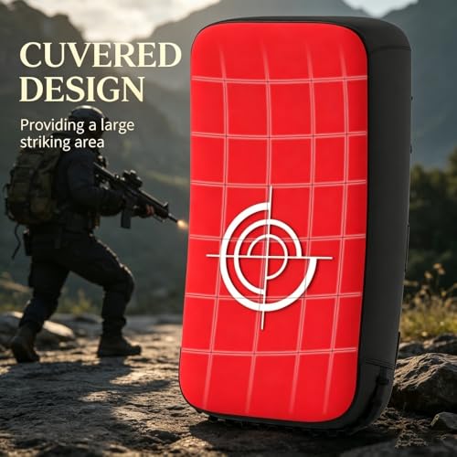 Kicking Strike Shield, 16.5" L x 8.7" W Muay Thai Pad Punching Pad for Martial Arts, Karate, Kickboxing, MMA, Taekwondo,Red