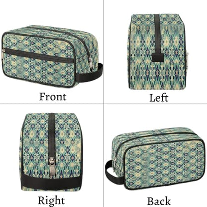 Travel Toiletry Bag for Women Men, Islamic Flowers Foldable Dopp Kit Water Resistant Shaving Bag for Toiletries Cosmetics Traveling Organizer