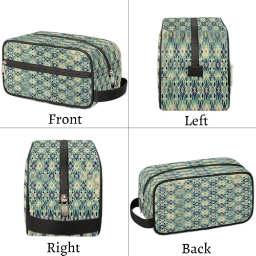 Travel Toiletry Bag for Women Men, Islamic Flowers Foldable Dopp Kit Water Resistant Shaving Bag for Toiletries Cosmetics Traveling Organizer