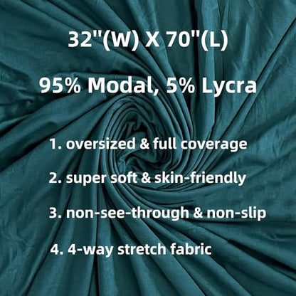Lina & Lily Pre-sewn Instant Slip-on Modal Jersey Hijab Head Scarf Wrap for Muslim Women - color: Dark Teal