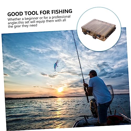 Fabric Storage Bins，Plastic Bins ，Plastic Bait Sea Fishing Stacked Beads Cages Pole Hooks Aquarium Waterproof - size: 20X16X4.7CM