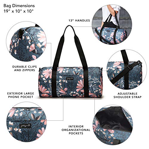 19” Barrel Womens Duffel/Gym/Weekender Bag (Navy Floral) - color: Navy Floral
