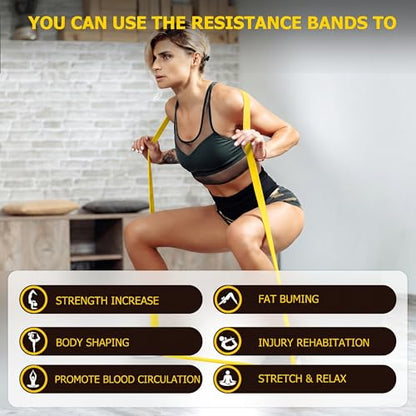 Pull Up Bands, Resistance Bands, Pull Up Assistance Band Exercise Bands for Men & Women Working Out, Body Stretching, Physical Therapy, Muscle Training - color: Multicolor