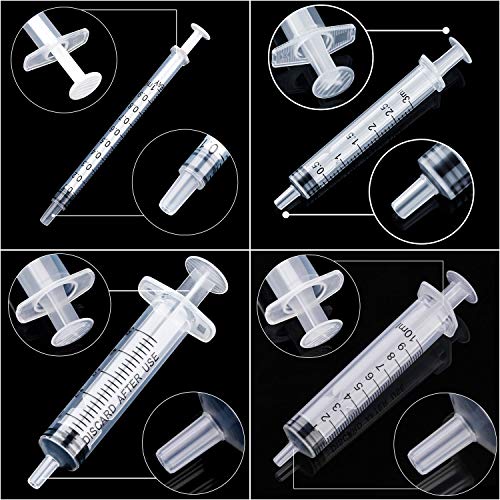 Frienda 20 Packs Syringes Without Needles,1 Ml/ 3 Ml/ 5 Ml/ 10 Ml | Large Plastic Measuring Tools for Food, Horse Care, Lab Dispensing, Graduated Markings, Reusable Multipurpose Applicators - size: 1 ml/ 3 ml/ 5 ml/ 10 ml