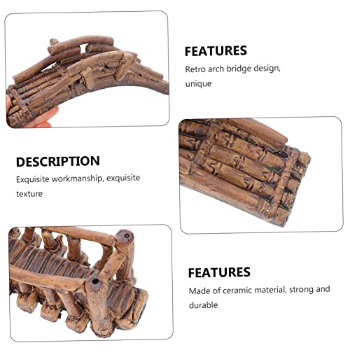 SUPVOX 2pcs Aquarium Bridge Decor Fish Tank Landscape Ornament Realistic Fish Hideout and Natural-Looking Design for Aquatic Environments