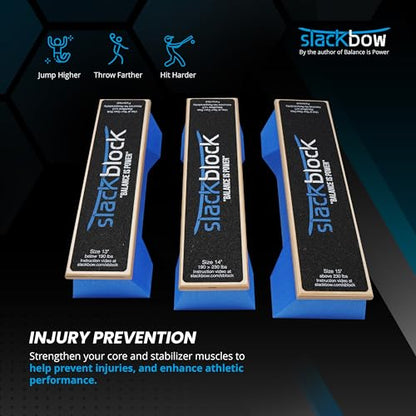 SlackBow SlackBlock Athletic Balance Trainer – Improve Balance, Stability, and Athletic Performance – Condition Your Body and Prevent Injury - Compact and Portable - size: 13"