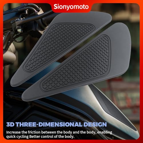 Fuel Gas Tank Pad Protector Stickers Decal Set Compatible with Rebel CMX250/CMX300/CMX500/CMX1100 2019 2020 2021 2022 2023- Anti-Slip Protective Kit, Black | 3-Piece