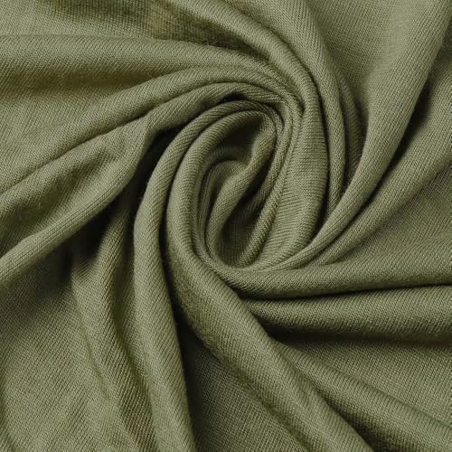 Soft Stretch Head Wrap Scarfs Long Turban Head Wrap Tie for Women - color: Army