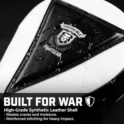 Invincible Fight Gear Curved Boxing Pads & Focus Mitts (Pair) – Durable Synthetic Leather Punching Mitts for MMA & Muay Thai – Shock-Absorbing Gear with Secure Adjustable Straps