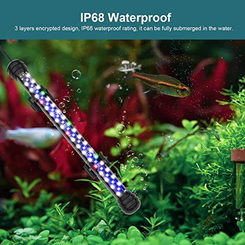SEAOURA Submersible Led Aquarium Light for Fish Tank with Timer, 11 Inch | IP68 Waterproof Planted Fish Tank Light, Auto On/Off, 3 Light Modes-Full Spectrum, WRG Light, Blue Light, 10 Brightness - size: 11 inch for 12-23inch tank