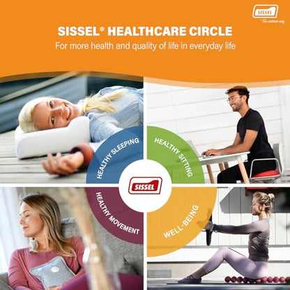 SISSEL Pilates Soft Ball Gray | 8.5 in | Phthalate- & Latex-Free PVC | for Deep Relaxation & Muscle Strengthening | 340 lbs Capacity | Includes Exercise Guide - color: Gray, size: 8.5"