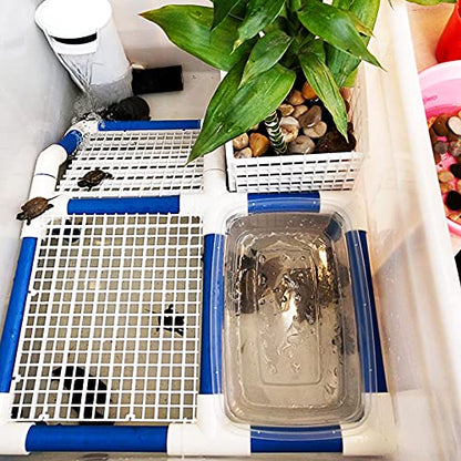 WEAVERBIRD 2Pcs Aquarium Divider Tray Plastic Grid Divider Tray Egg Crate for Aquarium Fish Tank Bottom Isolation, White - color: White