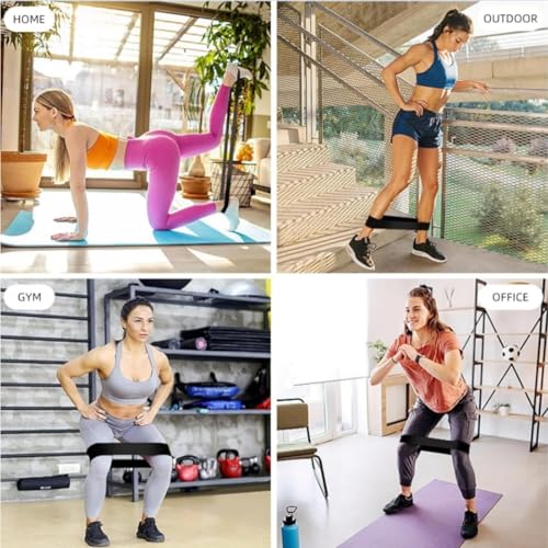 Ring Resistance Bands, X-Heavy Heavy Duty Total Body Fitness Exercise Bands | A Must Have for Fitness Men and Women, Black 3 Pieces - color: Black