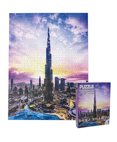 1000 Piece Puzzle for Adults, Jigsaw Puzzle Burj Khalifa Dubai - color: Burj Khalifa Dubai, Uae