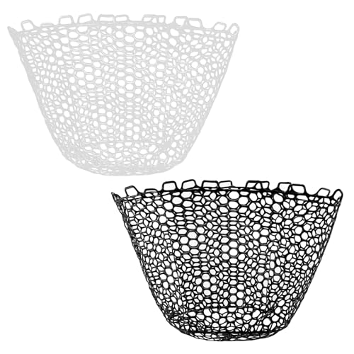 Alwonder Fishing Nets Silicone Replacement Netting, Clear Black Fly Ice Fishing Net Landing Kayak Nets Without Handle for Freshwater Saltwater Foldable Soft Flexible Trout Net Silicone Mesh - color: Black, size: 4025
