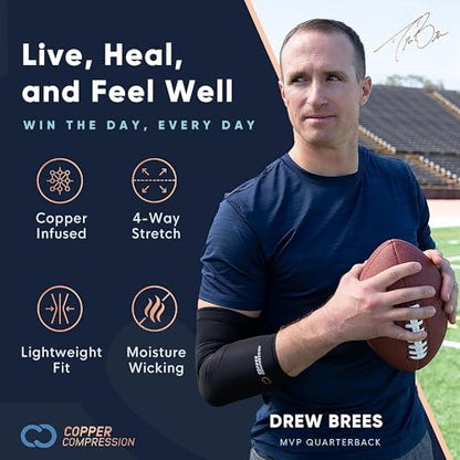 Copper Compression Advanced Wrist Brace - Copper Infused Adjustable Orthopedic Support Splint for Pain, Carpal Tunnel, Arthritis, Tennis Elbow, Tendinitis, RSI, Ganglion Cyst for Men Women Right S/M - size: Right Hand Small/Medium (Pack of 1)
