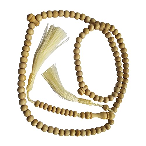 TheTasbih® Natural Yellow Citrus Wood 6-mm Islamic Prayer Beads Tasbih Rosary 99-ct Muslim Tesbih Sibha Misbaha Subha for Salah with GIFT BOX