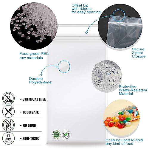 3''x 5'', (Pack of 200) 2 mil Thick Clear Plastic Reclosable Zip Poly Bags with Resealable Lock Seal Zipper for Photo, Jewelry, Bakery, Treats, Travel, Storage, Packaging & Shipping - size: 3" x 5"