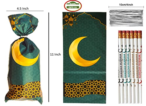 Ramadan [50 Pack] Ramadan Favor Bags Ramadan Mubarak Bags Happy Eid Customized Party Favors Eid decor Arabic Novelty Bags Gifts Wholesale - style: Bags(50)