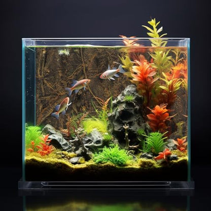 POPETPOP Fish Tank Background Board 3D Root Decorative Aquarium Background Plate 23.62X17.71X2.36 Inch Durable Pu Material Perfect for Home Aquarium Display