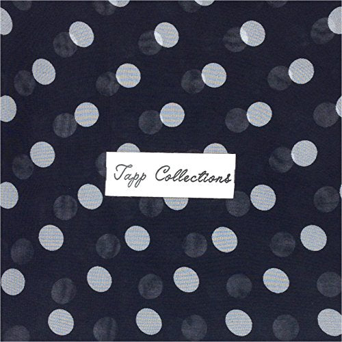 Tapp Collections™ Fashionable Soft Chiffon Scarf - color: White Ivy / Black