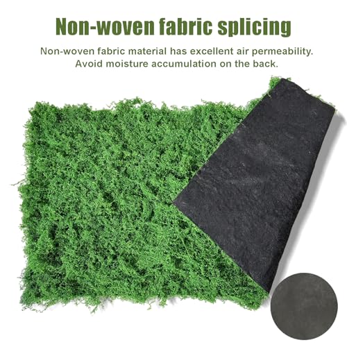 Fake Moss for Crafts 19.68" x 39.37" Artificial Moss for Indoor Plants Decorating Dark Green Faux Grass for Planters Crafts DIY Table Centerpieces Fairy Garden Floral Wedding 50 x 100cm