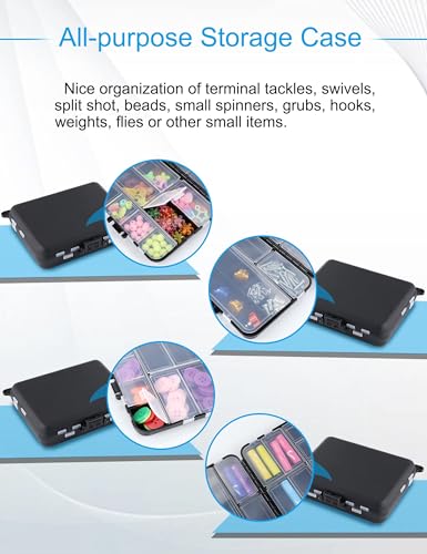 Hlotmeky Small Tackle Box Organizer 4 Pack Mini Tackle Boxes Plastic Fishing Organizer Tackle Storage Containers Kayak Fly Boxes