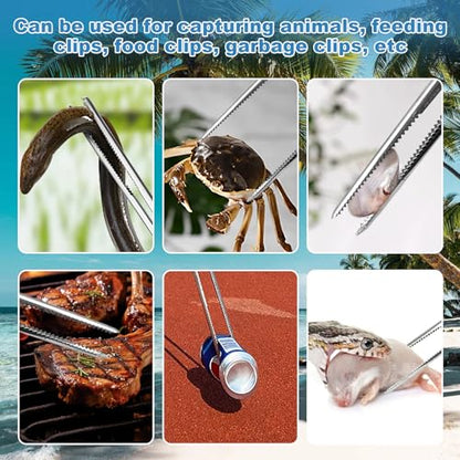 Heavy Duty Snake Feeding Tongs,15" Extra Long Stainless Steel Reptile Feeding Tongs Tweezers for Ball Python,Fish Aquariums, Reptiles Snakes, Tank Accessories Terrarium Supplies