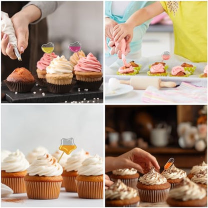 [Star Style] Vabiooth 50Pcs 4mL Cupcakes Disposable Plastic Transfer Pipettes Liquid Dropper for Chocolate or Strawberries Cupcakes, Ice Cream, Mini Cakes, Waffles, Children's Painting - size: 50pcs, style: Star Style