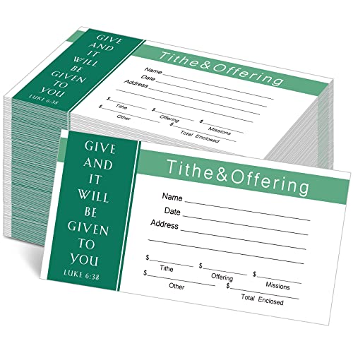 Woanger 500 Count Tithes and Offering Envelopes for Donation Envelope Bill Size Checks and Cash for Tithes and Offering(Stylish) - style: Stylish