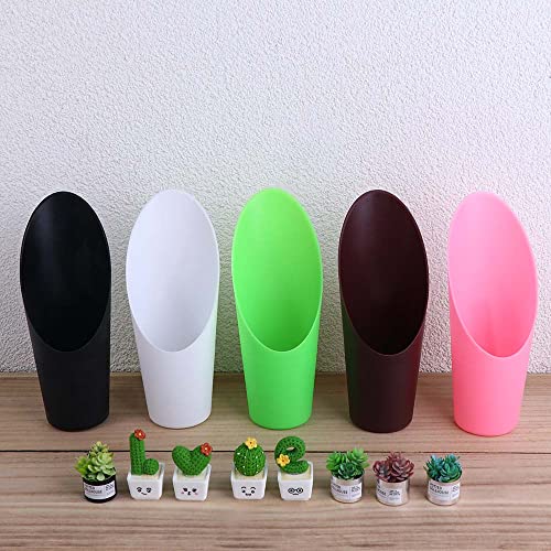 6PCS Garden Tool Gadget Bonsai Soil Scoops, 6.3in Long Plastic Garden Shovels, Colorful Small Soil Scoops, Plastic Spade Shovel Cup Succulent DIY Plant Helper