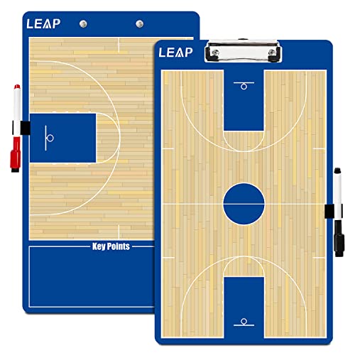 Coach Board Clipboard Premium Tactical Double-Sided Coach Marker Board with Full & Half Court Dry Erase Marker Board for Basketball Baseball Football Soccer Hockey Lacrosse & Volleyball Coahces - color: Basketball Clipboard