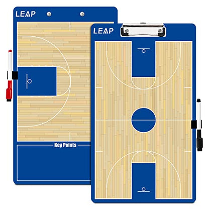 Coach Board Clipboard Premium Tactical Double-Sided Coach Marker Board with Full & Half Court Dry Erase Marker Board for Basketball Baseball Football Soccer Hockey Lacrosse & Volleyball Coahces - color: Basketball Clipboard