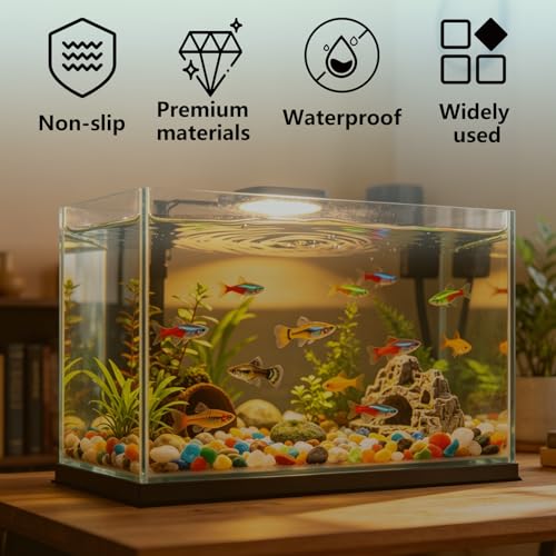 2 Pack Aquarium Leveling Mat for Under Tank 12''x 24''x 0.2'' | Fish Tank Pad Waterproof Shockproof Surface Texture Non-Slip Foam Without Adhesive Easy to Cut - size: 12''x 24''x 0.2''