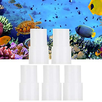 5 Pack Aquarium Pipe Adapters, Sturdy and Flexible Design, Suitable for 12mm 15mm and 19mm 22mm Tubing, Easy to Install, for Aquarium Setup (S) - size: S