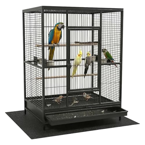 Under Pet Cage Mat for Bird Cages, Dog Kennels, Reptile Aquariums, Dog Kennels, Water-Resistant Pad for Hard Floors and Surfaces (X-Large) - size: X-Large